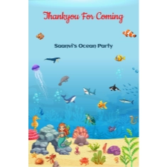 Personalized or Plain Under the Sea Theme Birthday Thank You Cards